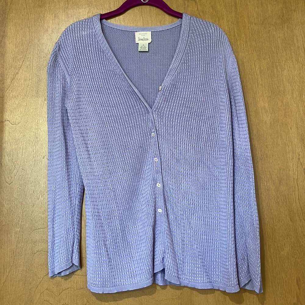 Vintage Belford for Nieman Marcus 100% Silk Button Up Cardigan